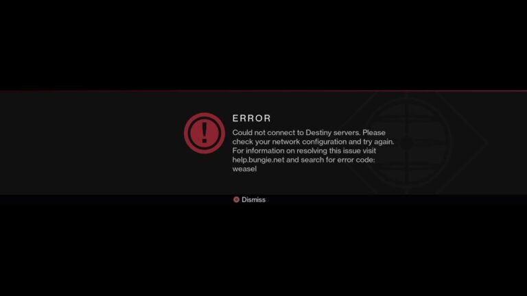 How To Fix The Destiny Error Code Weasel On Pc Ps And Xbox One