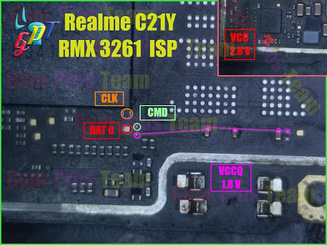 Realme C21 And C21Y RMX3201 RMX3261 ISP PinOUT Test Point