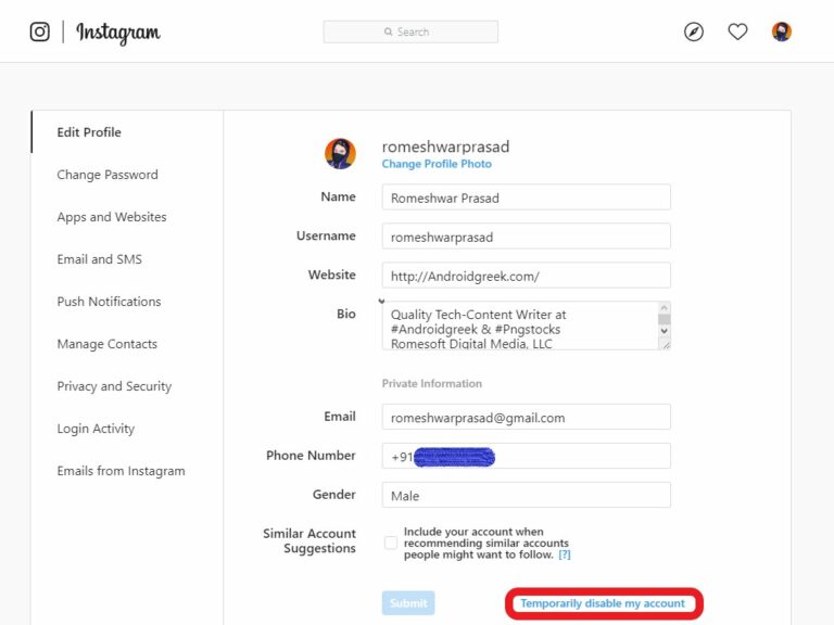 How to Disable and Re-Activate an Instagram Account | Guide