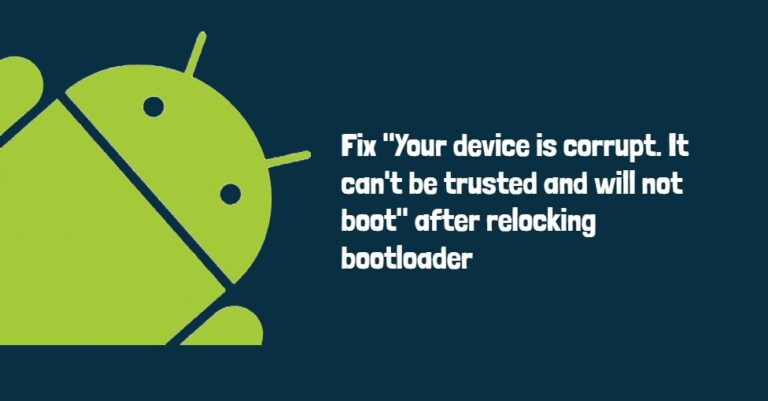 Your device software cant be checked for corruption please lock bootloader что делать