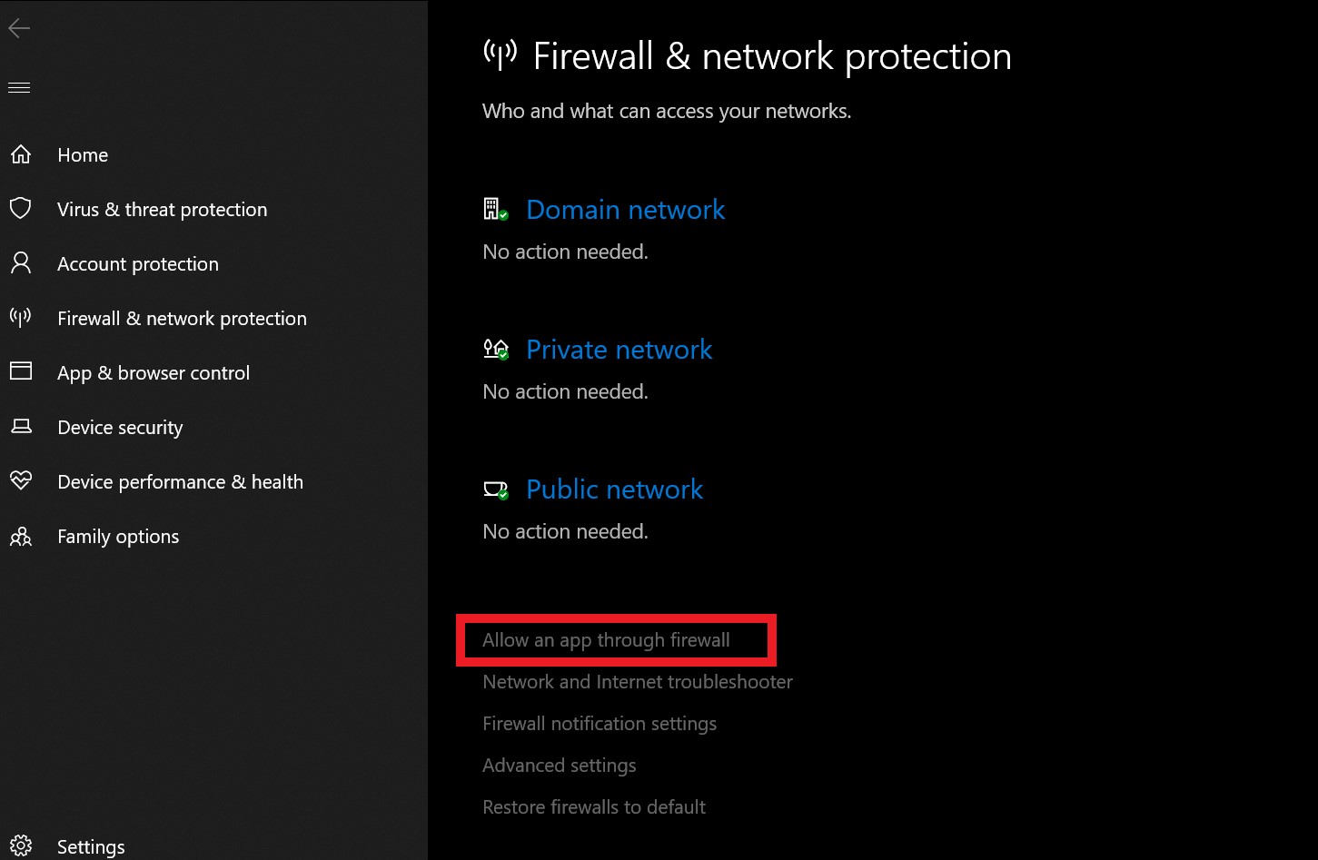 Connecting to peers. Firewall settings. Virus to threat Protection.