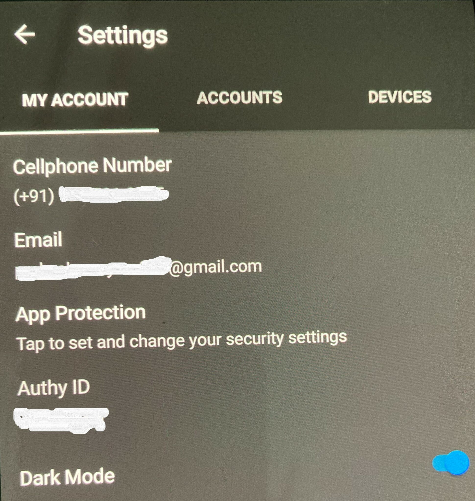 authy desktop app wrong password