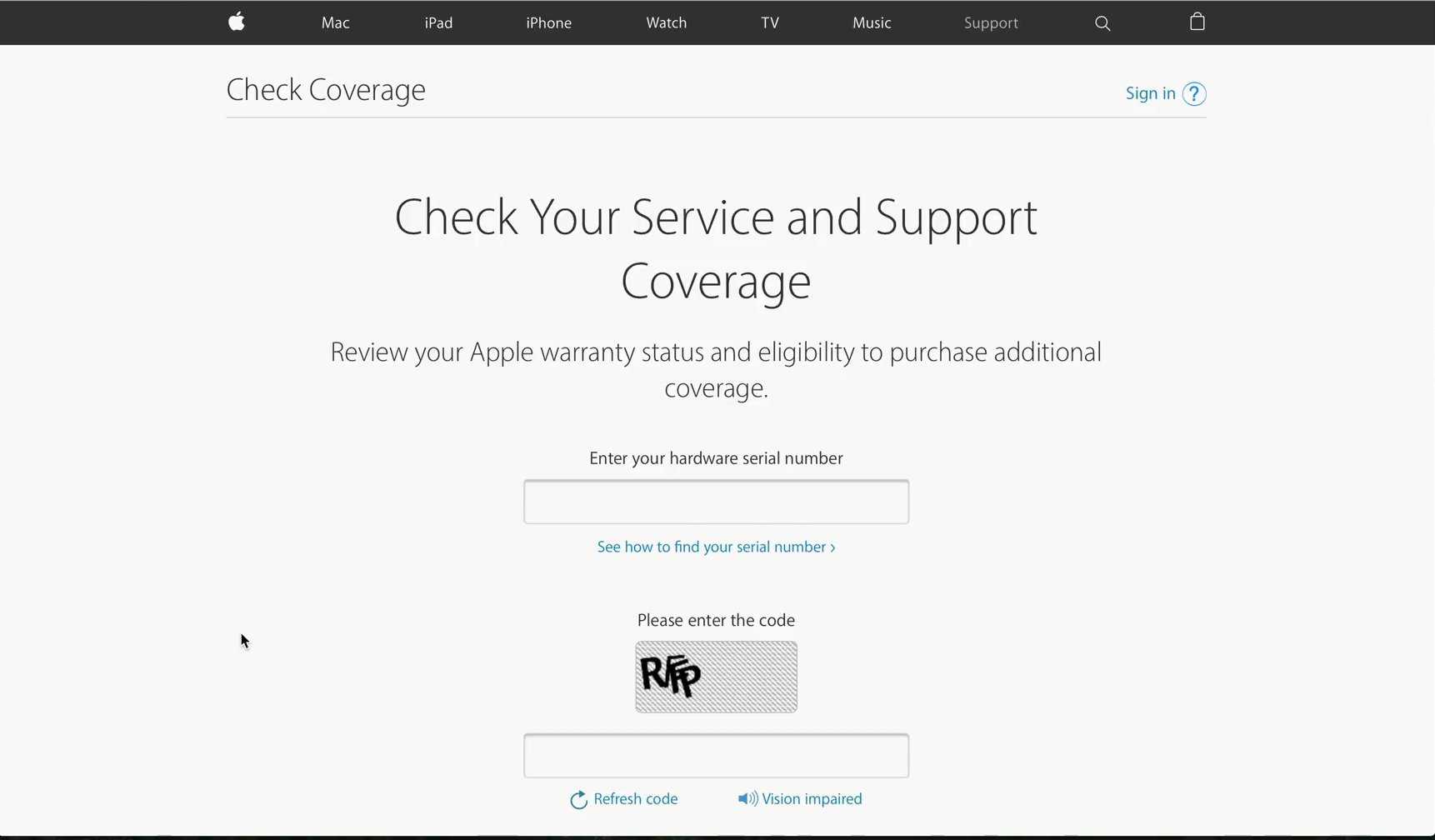 Checkcoverage apple com