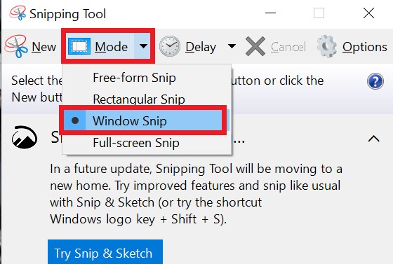 snipping tool does not work