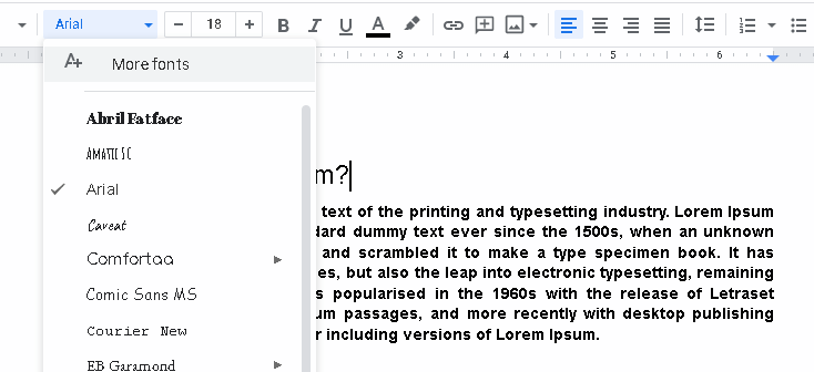 how to use custom fonts in google docs