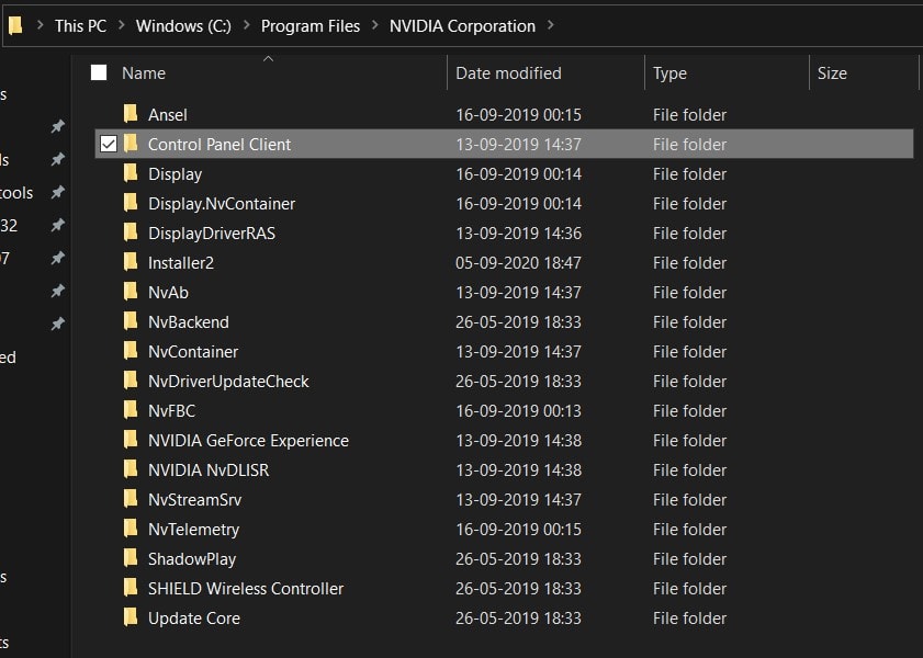 how to get back nvidia control panel windows 10