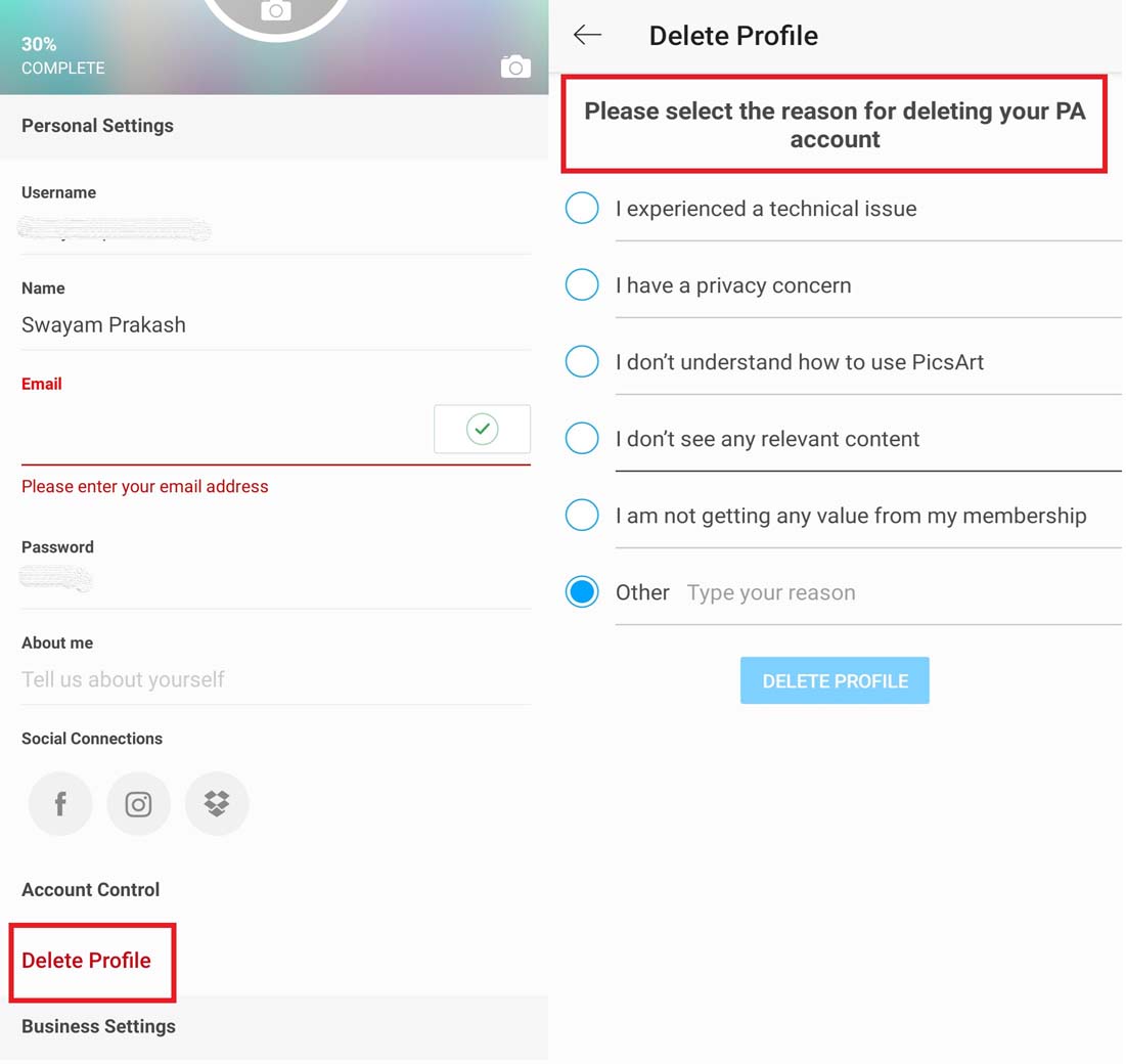 How To Delete PicsArt Account Permanently [Guide]