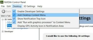 how to get to the nvidia control panel windows 10