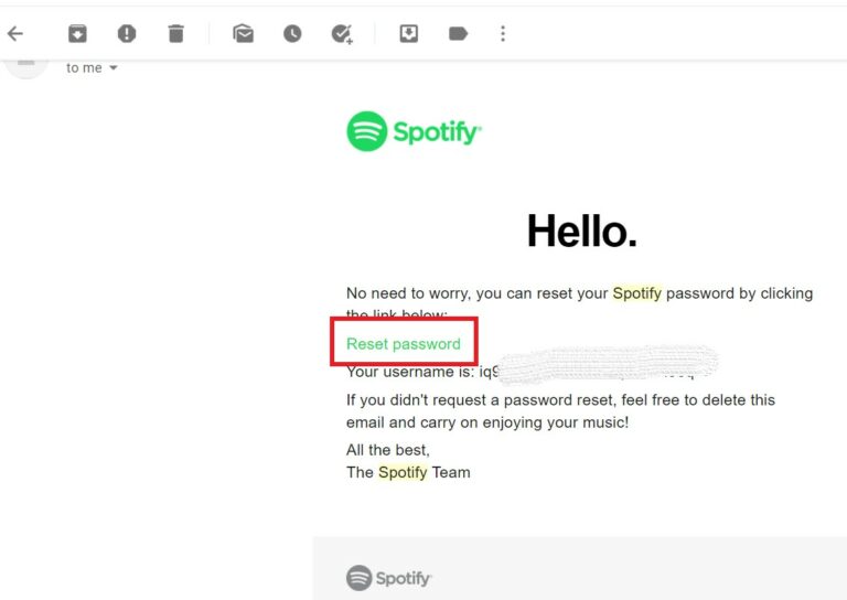 not receiving spotify password reset email