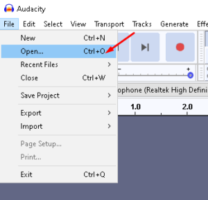 how to convert a mp3 to wav using audacity