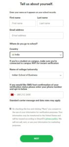 spotify student account verification