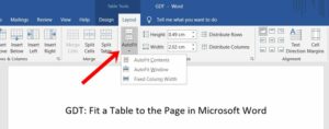 How To Fit a Table to the Page in the Microsoft Word