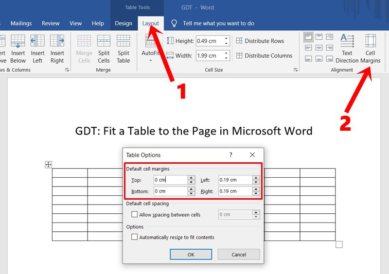 How To Fit Text In Word Table Cell Free Word Template