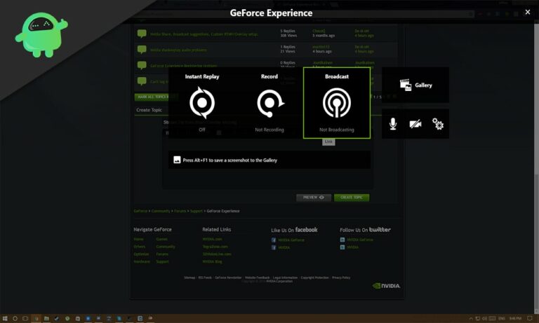 geforce experience ingame overlay not working