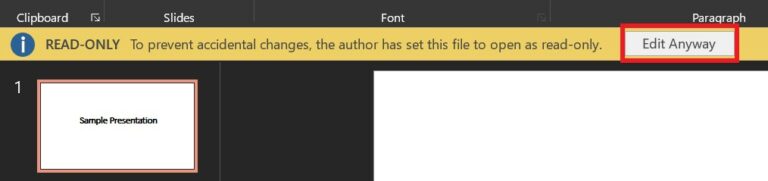 how to edit a read only powerpoint presentation