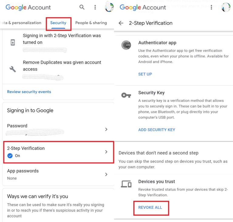 How to Remove Trusted Devices from Google Account