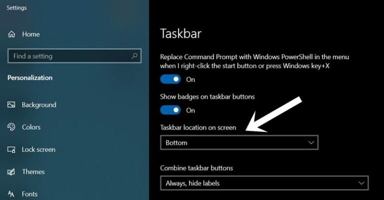 Home Windows 10 Taskbar