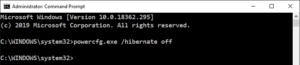 enable hibernation windows 10 command prompt