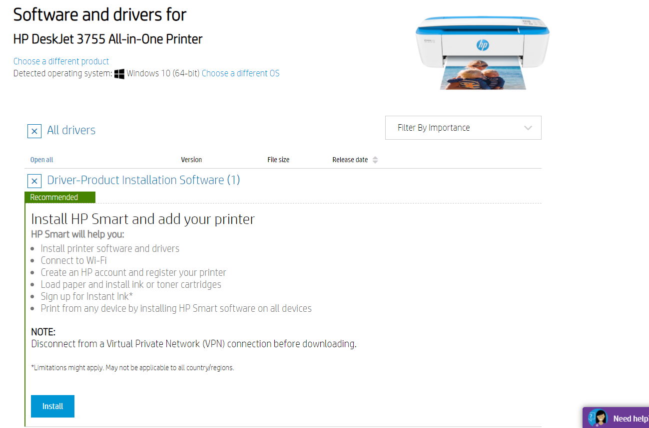 Download HP 3755 All-in-One Printer Driver on 10, 8, 7