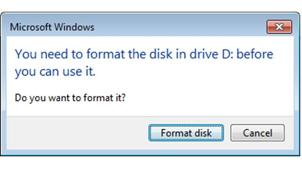 you need to format the disk in before you can use it