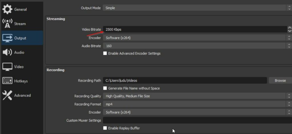 Enable va-AIP AMD OBS Studio.