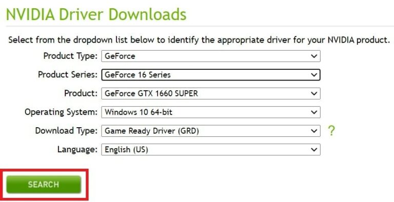 Download GeForce GTX 1660 SUPER Drivers For Windows 11/10/8/7