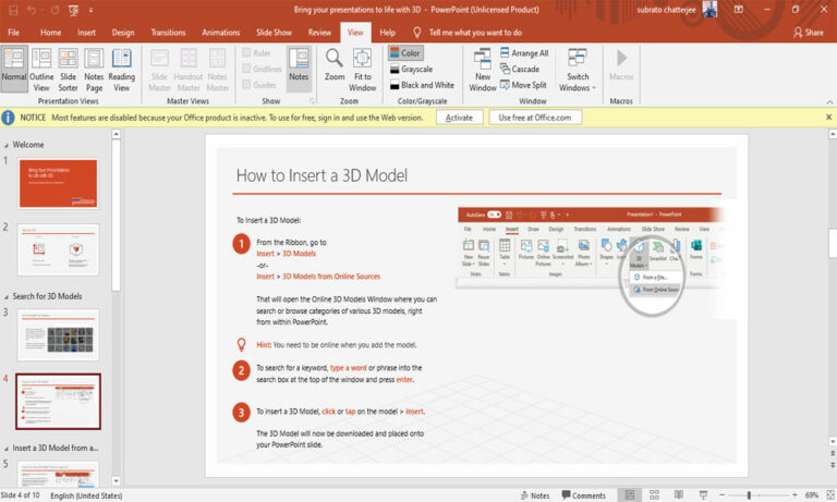 powerpoint presentation notes not visible