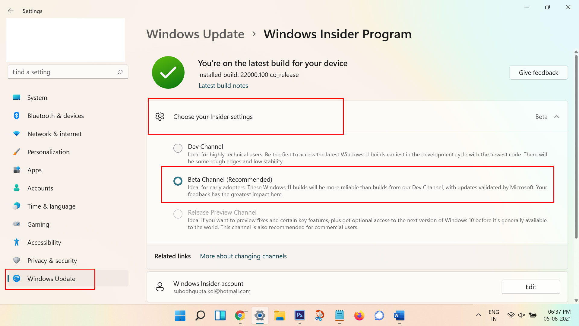 Can't Change Windows 11 Insider Channels From Dev to Beta How to Fix?