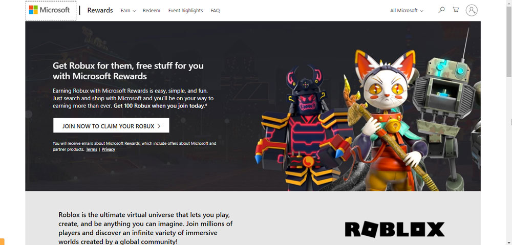Microsoft Edge on X: Get a @Roblox 100 Robux eGift Card on us when you  join Microsoft Rewards and search with @Bing on Microsoft Edge for 5 days.  🎮 Learn more