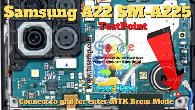 Samsung Galaxy A22 SM-A225F ISP Test Point