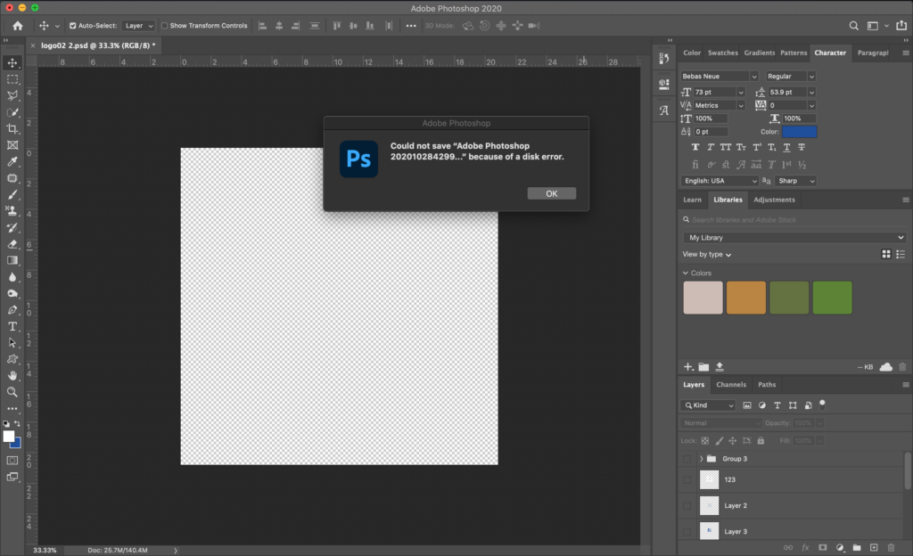 Fix Photoshop Could Not Save File Because Of A Program Error