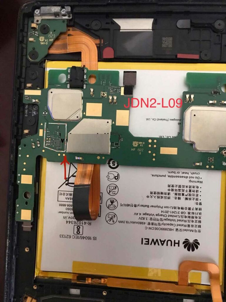 Huawei MediaPad M5 Lite JDN2L09 Testpoint, Bypass FRP and Huawei ID