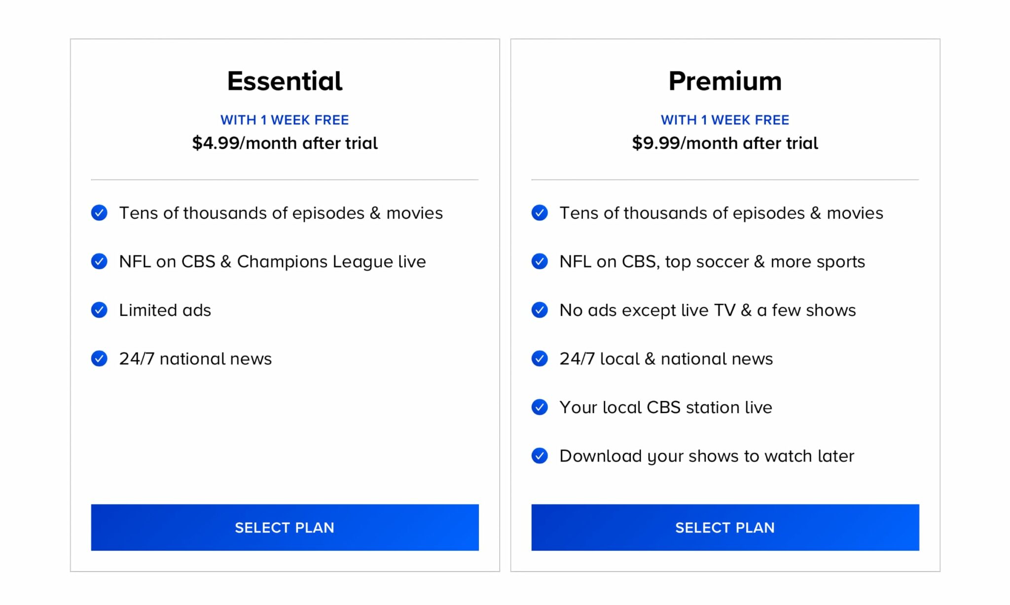 can you watch super bowl on paramount plus essential plan