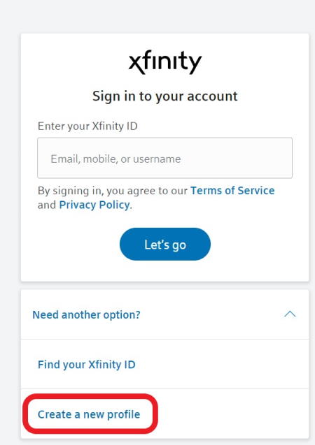create a new email account comcast