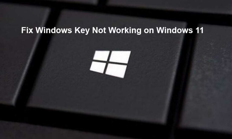 How To Fix Windows Key Not Working On Windows 11