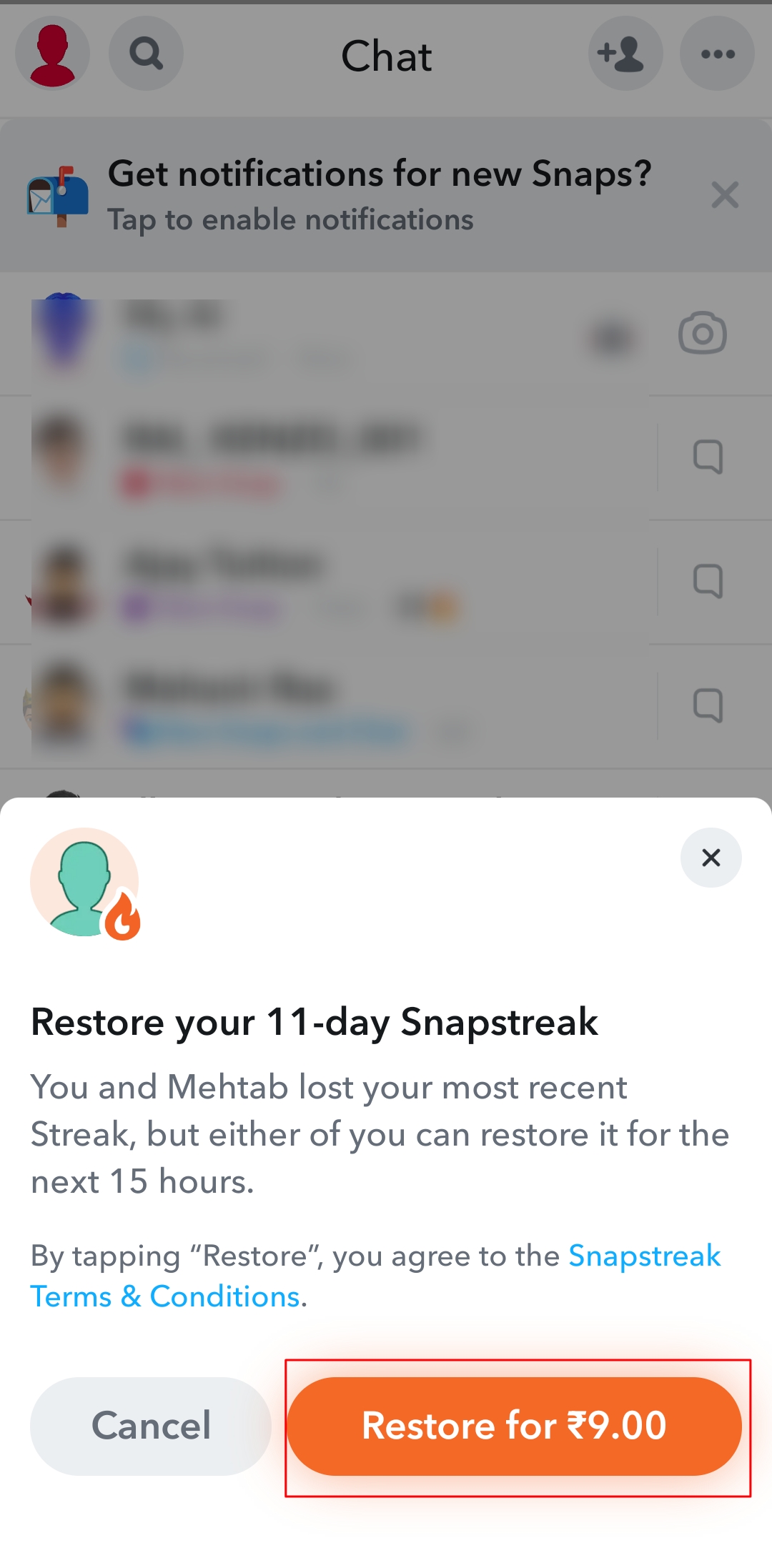 How To Restore a Snapchat Streak Back